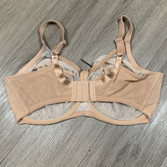 WACOAL Retro Chic Semi-sheer Chantilly Lace & Stretch Mesh Bra size 38G - Picture 6 of 10